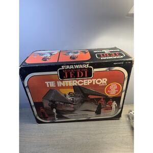 Star Wars 1983 Tie Interceptor Complete With Original Box And Working...